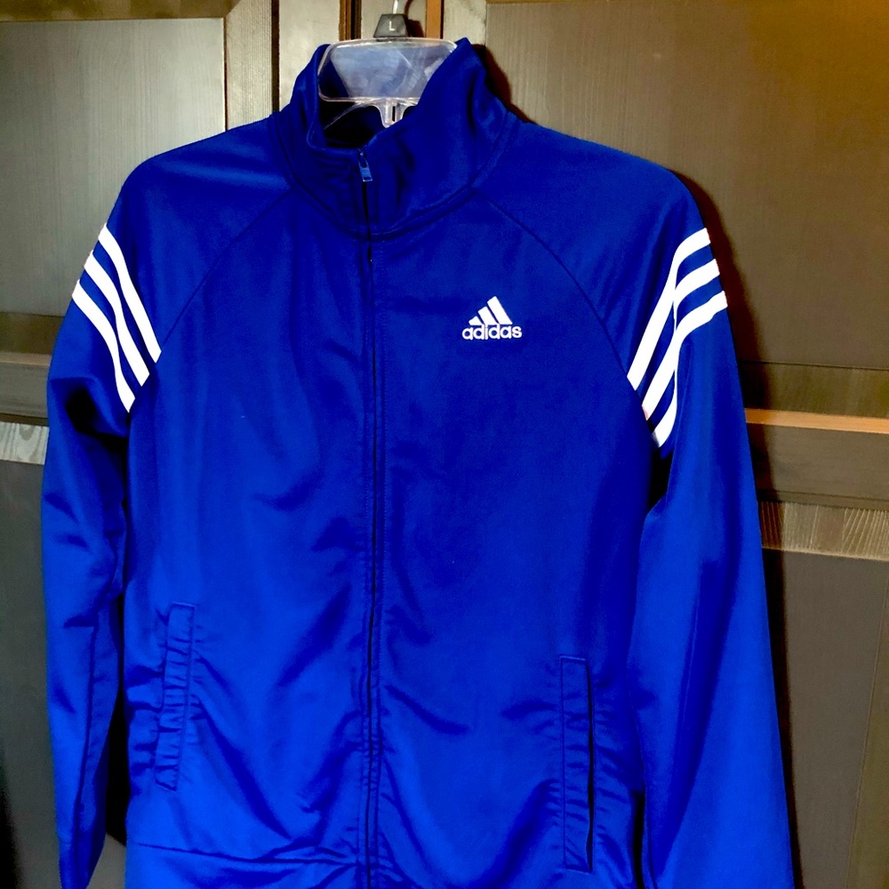 Adidas Boys Blue Jacket Tags Off New!